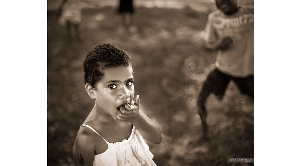 A young girl I met whilst travelling, this is her first ever lolly, Singatoka, Fiji. Photo:<a href=\"https://www.rickileigheaves.com.au\"> Ricki Eaves<a/>