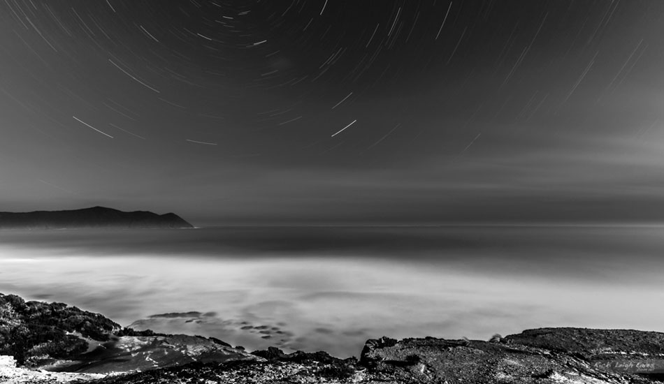 Star Trails from the cliffs above South Cape, Tasmania. Photo:<a href=\"https://www.rickileigheaves.com.au\"> Ricki Eaves<a/>
