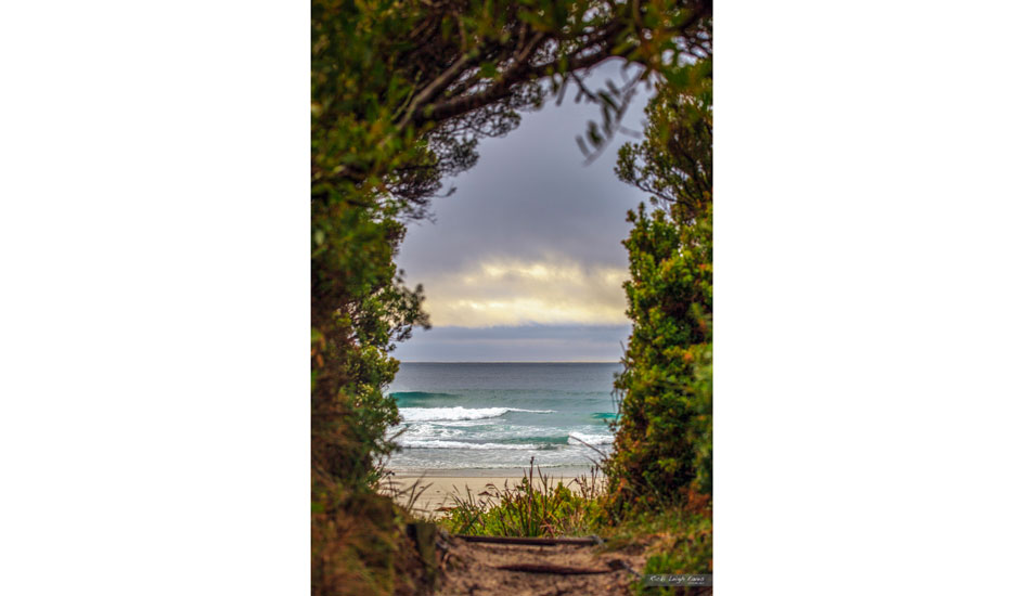 A cool little beach approach, Dennison Beach, East Coast, Tasmania. Photo:<a href=\"https://www.rickileigheaves.com.au\"> Ricki Eaves<a/>