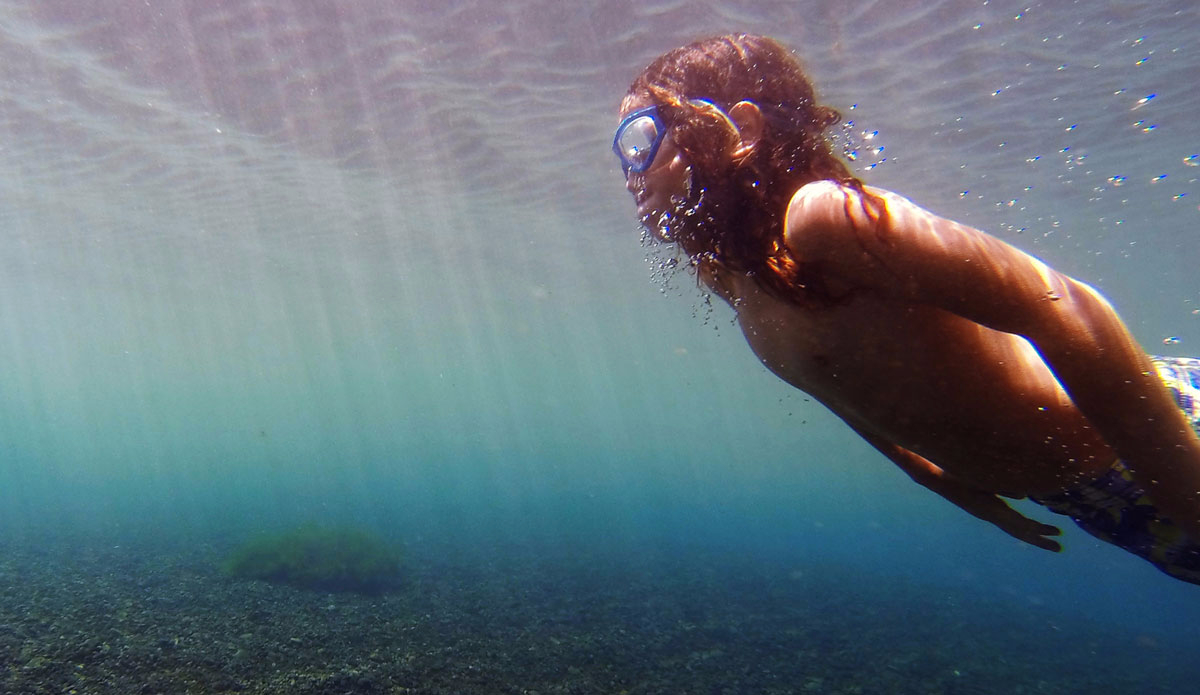 My son enjoying the cool, clear water at Trois Bassins. Photo: <a href=\"https://Instagram.com/simonjayphotos\" target=\"_blank\"> Simon Rickwood</a>