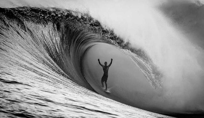 Surfing Tahiti April 2012