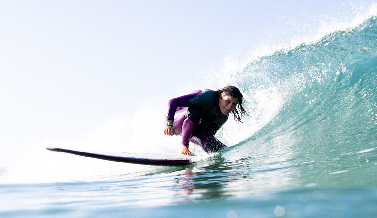 Gracie Davies tucking in. Photo: <a href=\"https://www.robbiedark.com\">Robbie Dark</a>