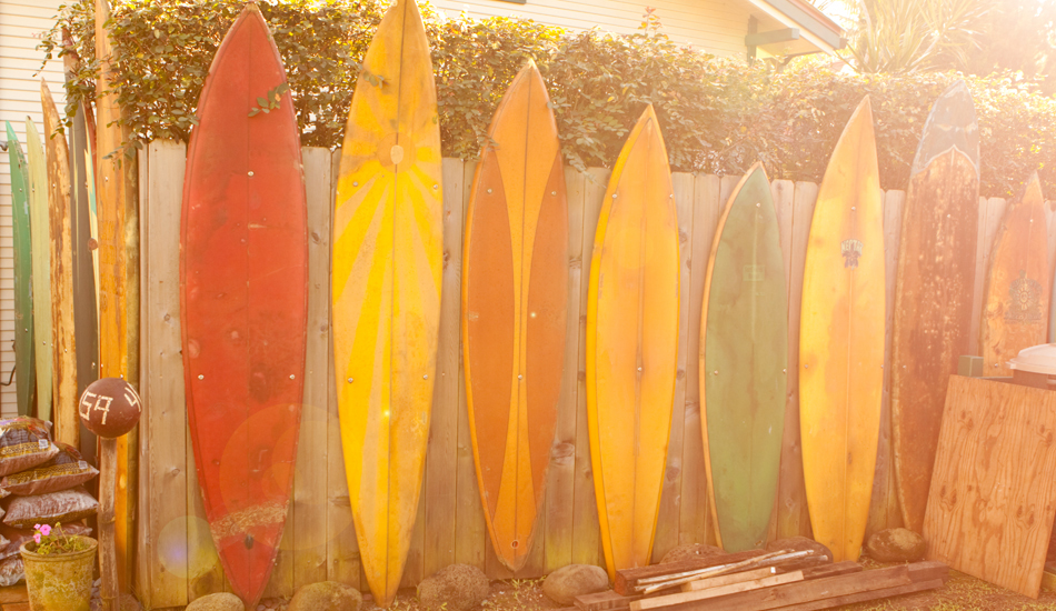 Weke Road, Hanalei Kauai. Surfboards and quivers never get old. Image: <a href=\"https://www.kevinroche.com/\" target=\"_blank\">Roche</a>