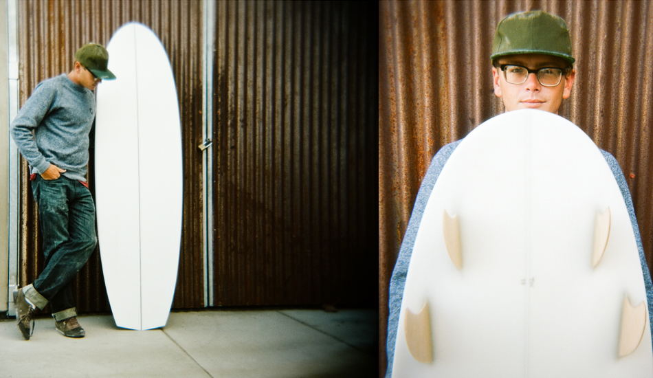 Tyler Warren portraits with Holga Camera. Outside Hobie shop, Dana Point, Ca 2011. Image: <a href=\"https://www.kevinroche.com/\" target=\"_blank\">Roche</a>
