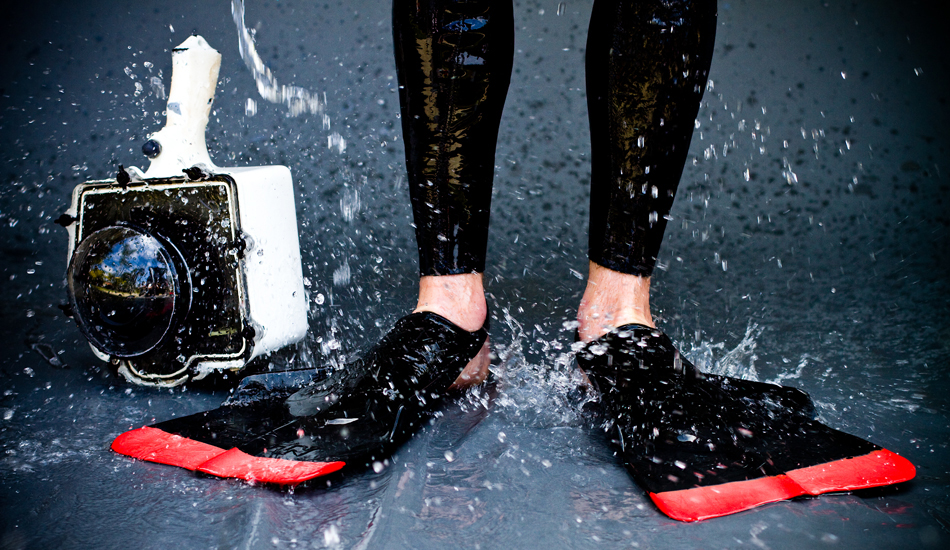 Portrait of Surfer Staff Photographer, Todd Glaser using a makeshift studio in my driveway, Encinitas, 2011. Image: <a href=\"https://www.kevinroche.com/\" target=\"_blank\">Roche</a>