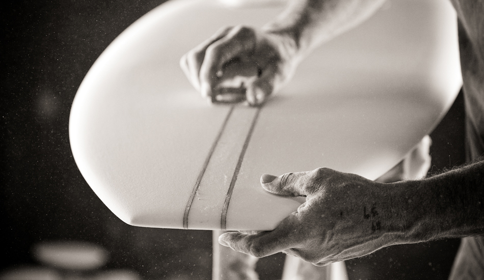 Santa Barbara\'s Matt Moore replicating a Reny Yater spoon at Sacred Craft, Ventura, 2010. Image: <a href=\"https://www.kevinroche.com/\" target=\"_blank\">Roche</a>