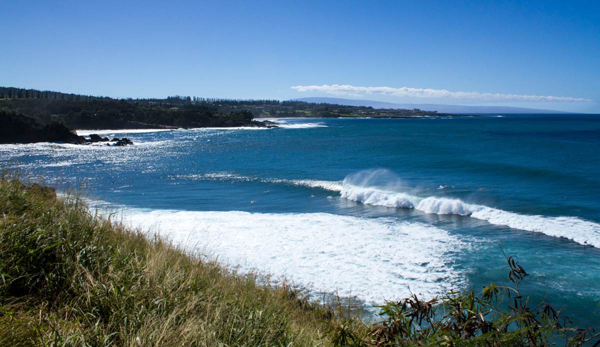 The view is pretty hard to beat. Another shot of the Cave. Here wave height gives way to wave thickness as swell runs down the point, jacking up and offering up the opportunity for the barrel of a lifetime. <a href=\"https://www.rookemedia.com\">Tyler Rooke</a>