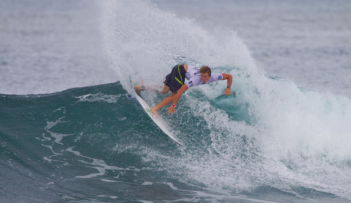 Ryan Callinan (pictured) winning his Round 3 heat at the Hawaiian Pro. Photo: Masurel/<a href=\"https://www.worldsurfleague.com/\">WSL</a>
