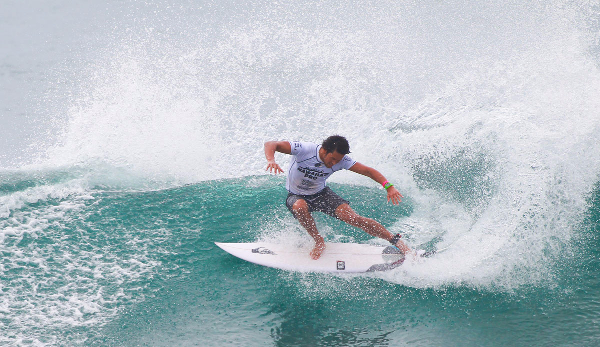 Conner O\'Leary of Australia (pictured) won his Round 3 heat at the Hawaiian Pro. Photo: Masurel/<a href=\"https://www.worldsurfleague.com/\">WSL</a>