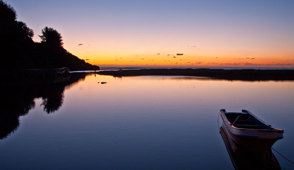  Tranquility at dusk in Southern Chile point land. Photo: Rusty Long
