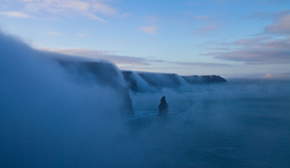 Fog cascading in slow motion off the Cliffs of Moher in West Ireland. This was breathtaking. Photo: Rusty Long