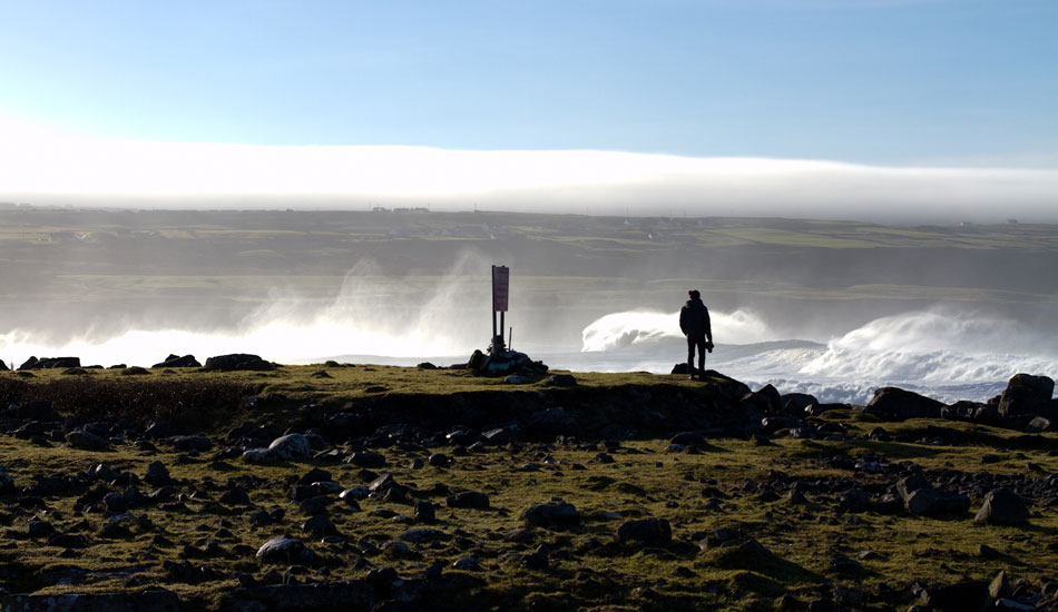 Wave check in West Ireland with local photographer Mickey Smith. Photo: Rusty Long