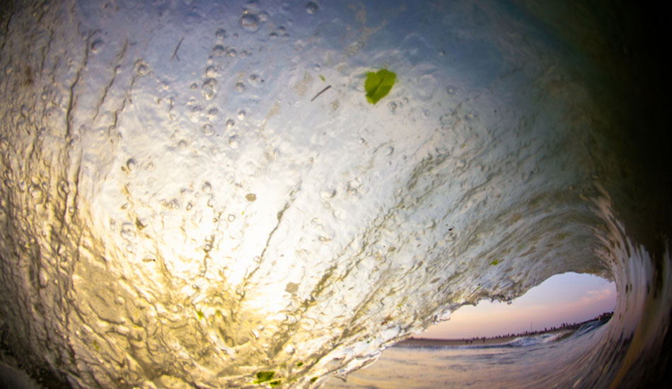 Sunset inside the barrel. Photo:<a href=\"https://ryanmackphoto.blogspot.com/\" target=_blank>Ryan Mack</a>.