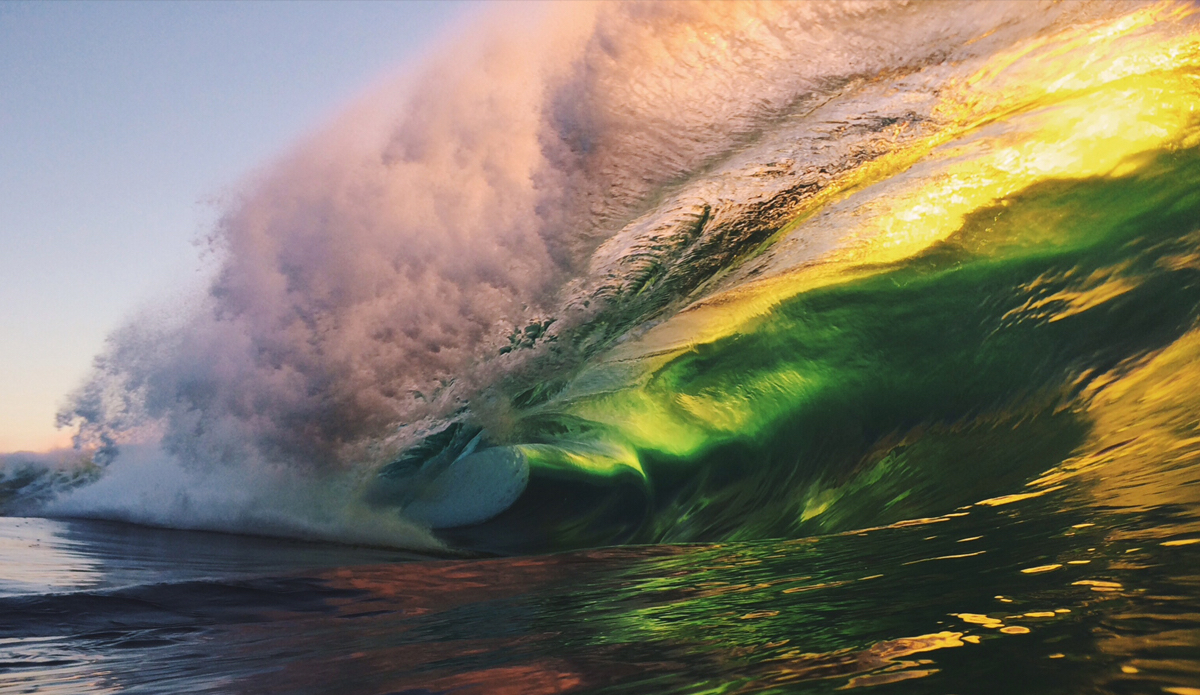 Heavy wave plus golden hour equals above shot. Photo: <a href=\"https://www.instagram.com/ryanpernofski\">@RyanPernofski</a>