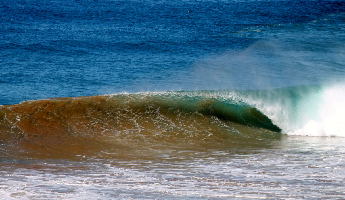  A semi secret slab hidden somewhere in the Moroccan desert. Only a handful of surfers have had the pleasure of being allowed to surf here. Photo: <a href=\"https://www.ryanwattersphoto.com/\">Ryan Watters</a>