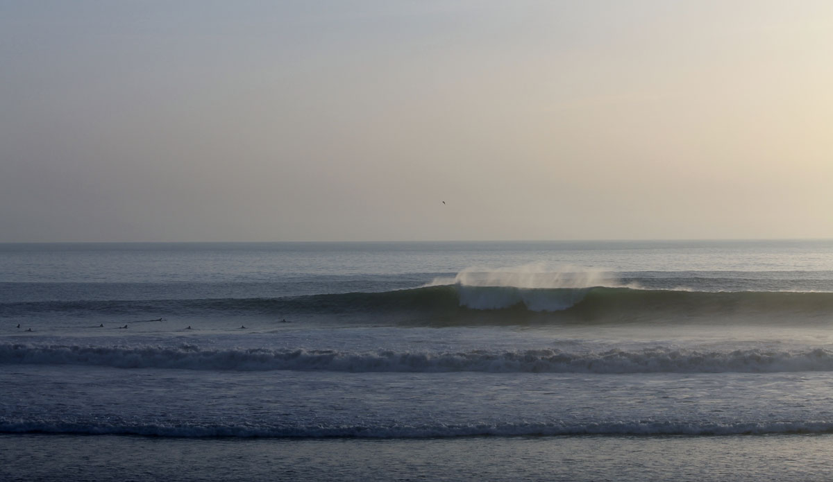 The beginning of what is going to be a very long and hollow ride for one lucky surfer at Anchor Point. Photo: <a href=\"https://www.ryanwattersphoto.com/\">Ryan Watters</a>