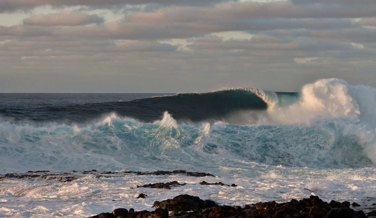Getting out is super easy. Once you make it past the jagged rocks, heavy shore break, and 15 foot bomb, you’re out there! Photo: <a href=\"https://www.ryanwattersphoto.com/\">Ryan Watters</a>