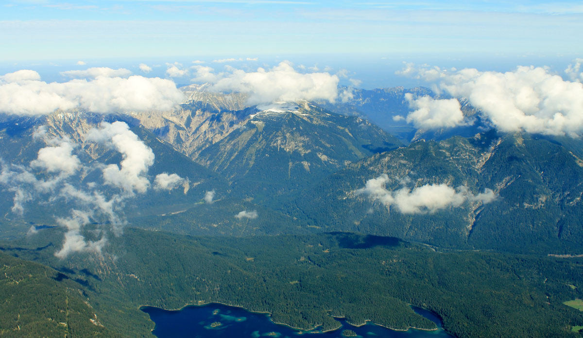 The view from the top of highest mountain in Germany. Photo: <a href=\"https://www.ryanwattersphoto.com/\">Ryan Watters</a>