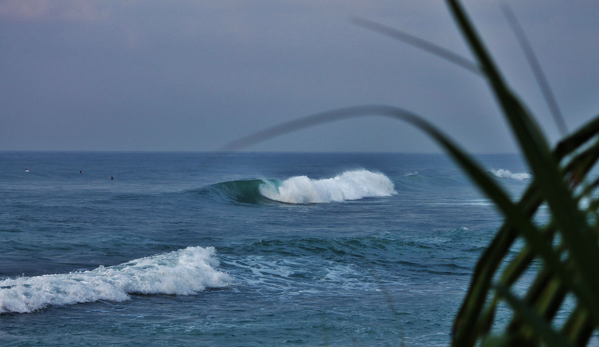 Sri Lanka. This was the barreling A-frame that was a 30 second walk from my front door. Photo: <a href=\"https://www.ryanwattersphoto.com/\">Ryan Watters</a>