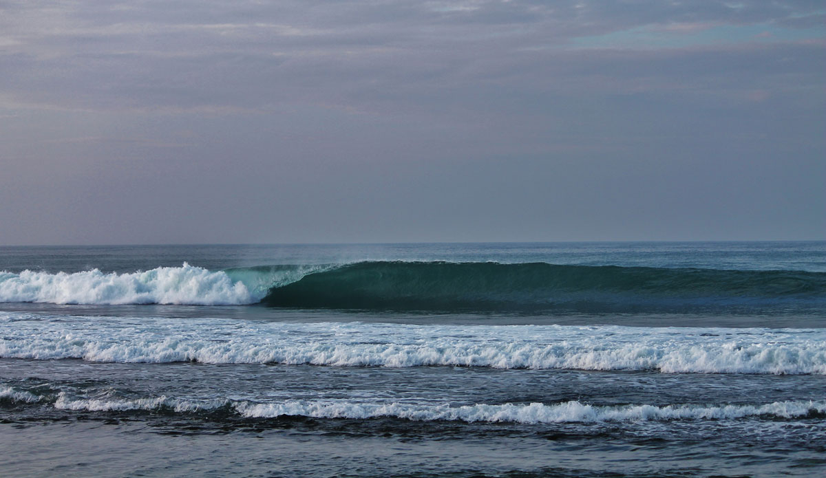 A few hundred feet across the channel was this shallow left slab. Photo: <a href=\"https://www.ryanwattersphoto.com/\">Ryan Watters</a>