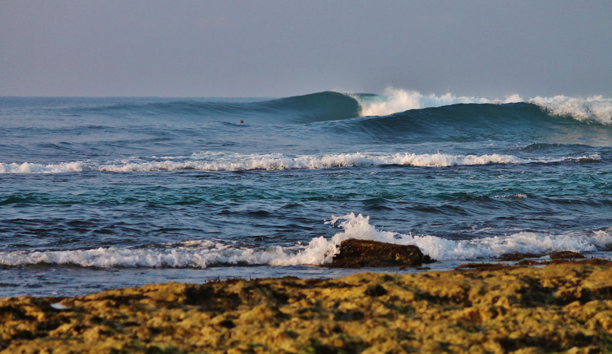 Many days I would be the only one in the lineup. Another empty one goes by unridden. Photo: <a href=\"https://www.ryanwattersphoto.com/\">Ryan Watters</a>