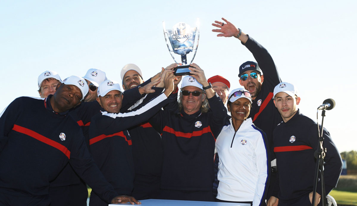 Celebrity Team USA for the 2018 Ryder Cup. Image: Darren Carroll/PGA of America/Ryder Cup