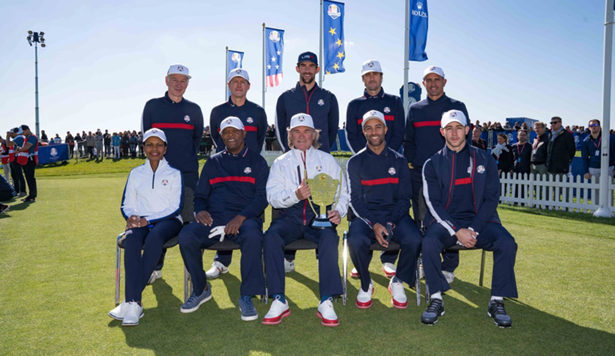 Celebrity Team USA for the 2018 Ryder Cup. Image: Darren Carroll/PGA of America/Ryder Cup