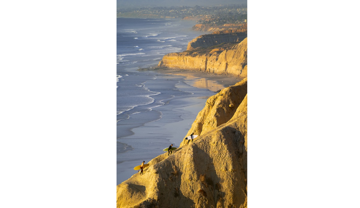 Unknown surfers, Black\'s Beach. 1/14/21