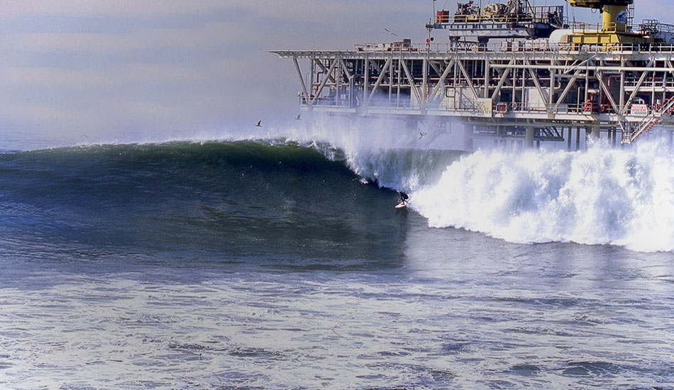 Esther Island is one and a half miles out to sea near the Long Beach Harbor. It gets good twice a decade, if you’re lucky. As you can see, my luck was good this day. Photo: <a href=\"https://sardelis.com/\" target=\"_blank\">Sardelis.com</a>/<a href=\"https://hbsurfshot.blogspot.com/\" target=\"_blank\">HBSurfShot.Blogspot.com</a>