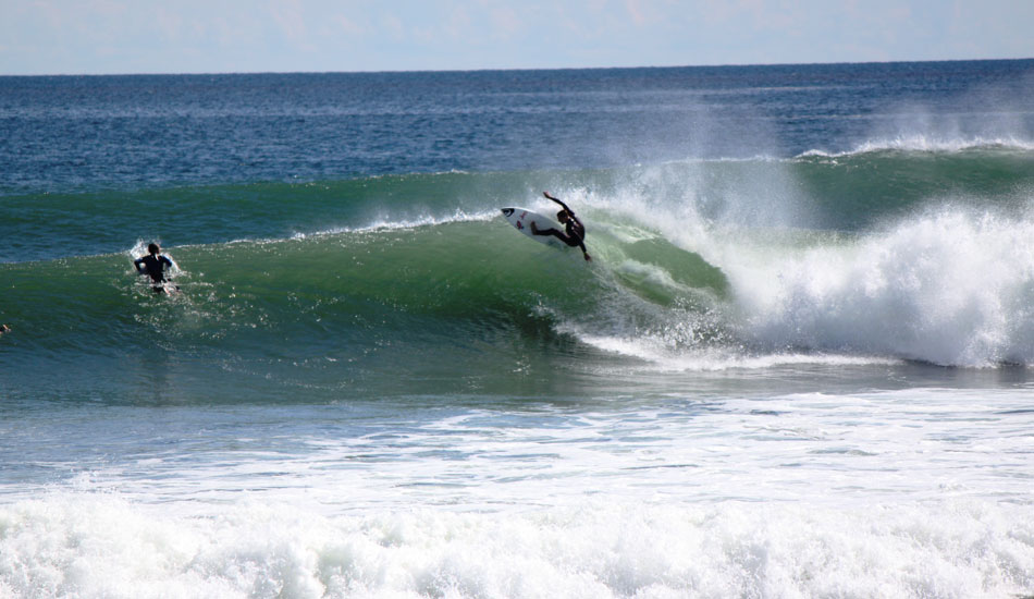 Ruggles, Rhode Island: Plans to repair the world famous “Cliff Walk” in Newport, Rhode Island, from damage caused by Hurricane Sandy in fall of 2012 nearly led to the destruction of this gem.  Thankfully, a swift and organized response from the Newport surf community encouraged local leaders and decision makers to request proposals for rebuilding plans that did not harm the surf. Photo: <a href=\"https://www.savethewaves.org/\" target=_blank>Dave McLaughlin</a> 