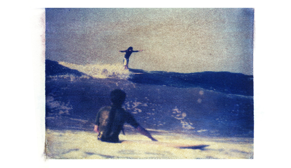 Boy+girl. This was one of my first Polaroids I shot when I was learning to surf. 
I had no clue that surfing would become a primary focus of my art and travel. Image: <a href=\"https://shehitpausestudios.com/\" target=\"_blank\">Schwartz</a>