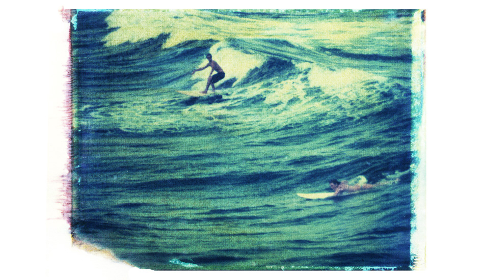 Surfing.This is my quintessential surfing shot. I was standing on a pier and caught a perfect moment. Him on a wave, her about to pop up. Image: <a href=\"https://shehitpausestudios.com/\" target=\"_blank\">Schwartz</a>