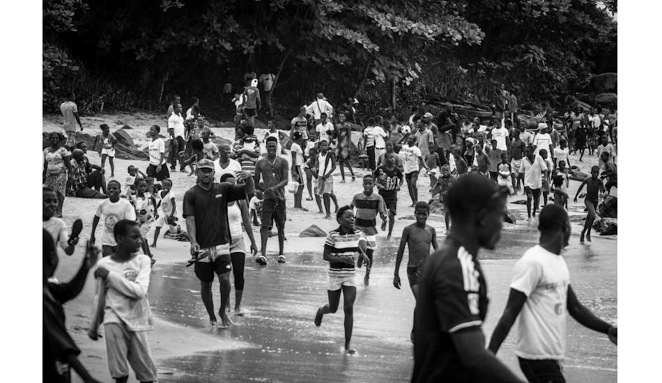 The whole town of Robertsport showed up for the 5th Annual Liberian National Surfing Championships. Photo: Sean Brody