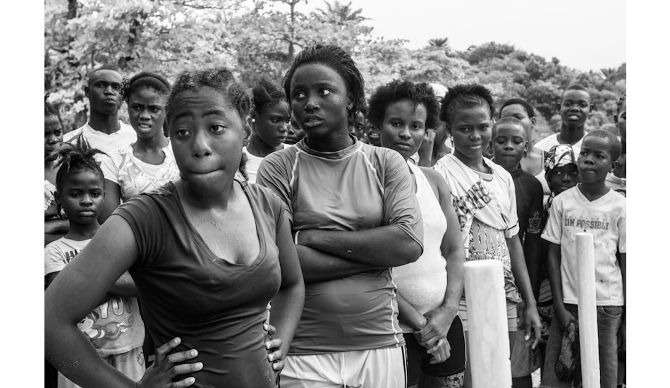 Tensions were high as the winner\'s were announced for the Women\'s division at this year\'s Liberian National Surfing Championships. Photo: Sean Brody
