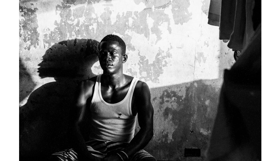 Benjamin McCrumuda, surfed out and reflecting on the day\'s rides. Photo: Sean Brody