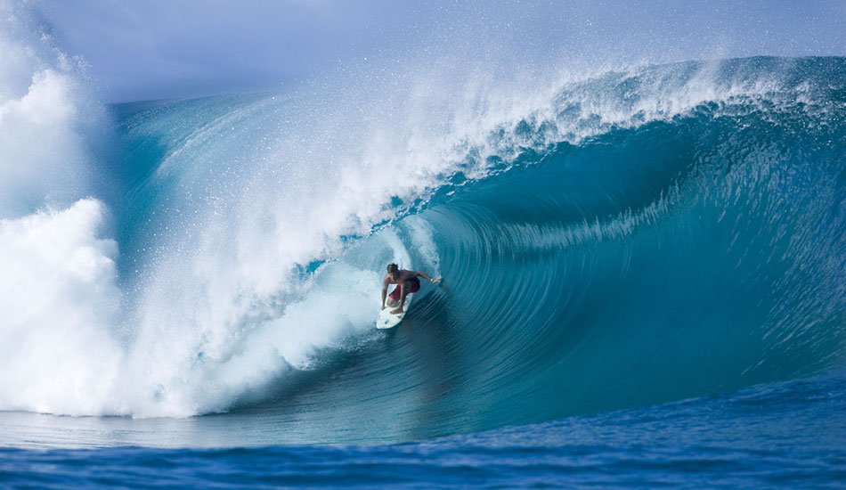 A remarkable session was had this day at Teahupoo. Many perfect waves ridden, but I distinctly recall the very moment that this frame poured through my viewfinder and thinking to myself at that very moment: \"I may well have just shot a surf photo about as good as one can get.\" This image was the result, and although Bruce Irons did eventually get engulfed by the foam ball, this wave was absolutely as perfect as they get right at that moment. Photo: <a href=\"https://seandavey.com//\" target=_blank>Sean Davey</a>