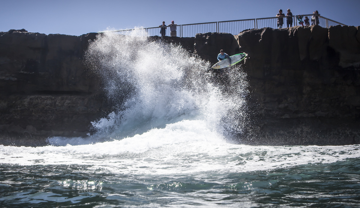 If the cliff walk is too pedestrian for you then cliff jumping directly into the chilly action might be the call. Photo: Sean Ruttkay
