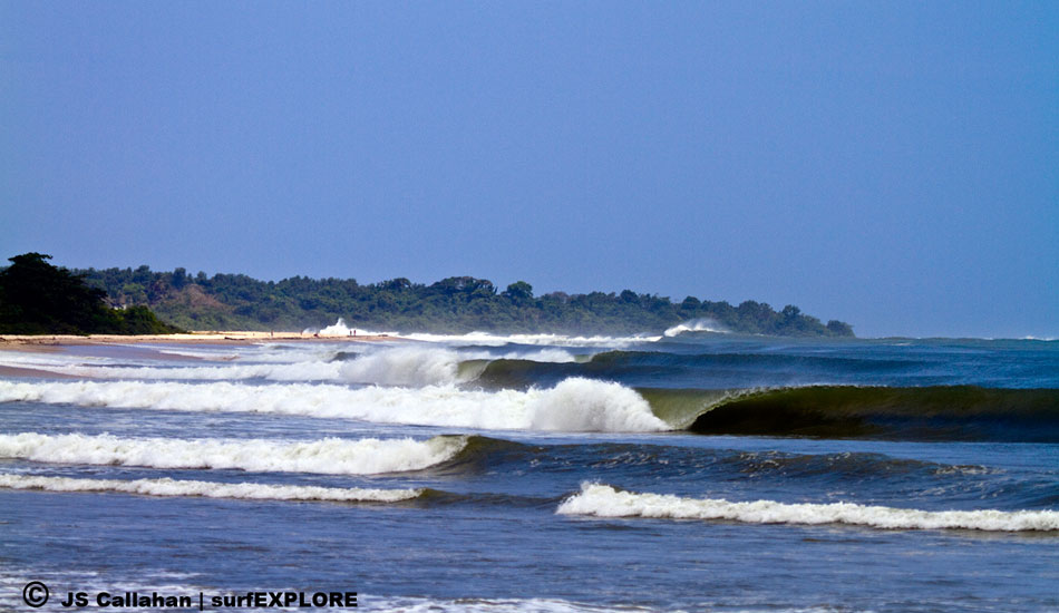 Gabon. The excellent and virtually unsurfed left point at Mayumba is threatened by a gigantic China-funded iron-ore export facility. Photo: Callahan/<a href=\"http://www.facebook.com/pages/SurfEXPLORE/153813754645965\" target=_blank>SurfExplore</a>