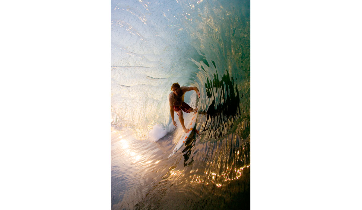 Andrew Bennet is a tube hound and that\'s why I love to shoot with him. This is from the same trip as Adam\'s shot and it was my very first swim at Pascuales. It was the second wave of the morning and the sun had just crested over the palm trees. The moment I came up from under water, I was yelling with excitement and for a good reason. It became my first cover and provided me with a lot of confidence in heavier surf. Andrew broke three boards that morning on seven waves. Photo: <a href=\"https://sethderoulet.com/\">Seth de Roulet</a>