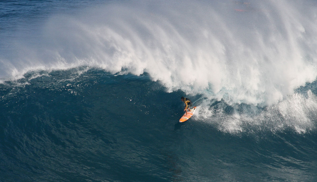 Albee Layer is on every giant swell Jaws. Photo: <a href=\"https://instagram.com/shannonreporting\"> Shannon Marie</a>