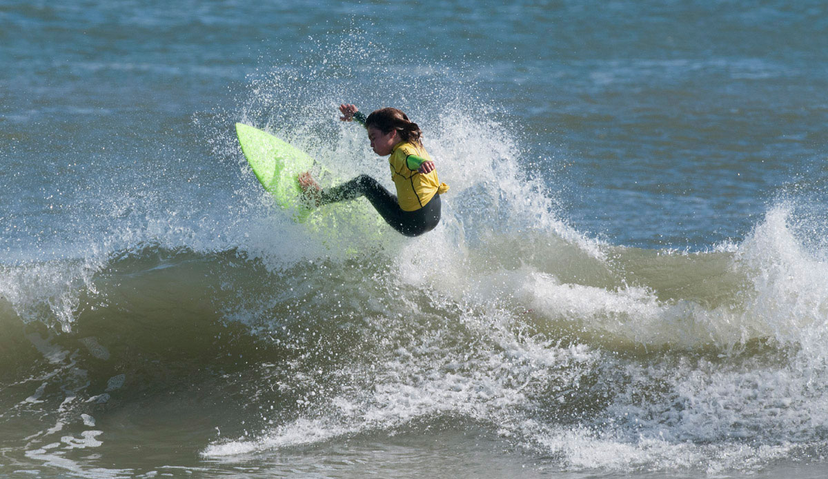 Nine-year-old Moose Seamous Carey may be little in size, but he was throwing some big moves at the Share the Stoke event in Belmar, NJ.
