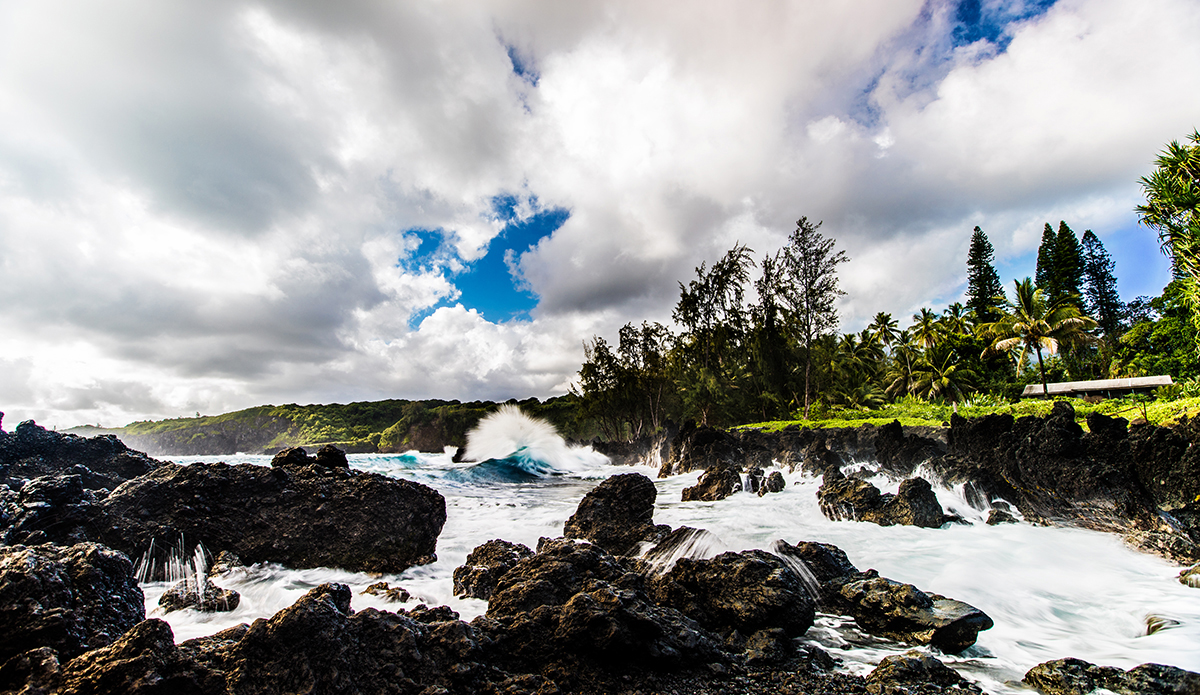 Open ocean energy on the Ke\'anae Peninsula. Maui, HI.  Photo: Sheldon Magner