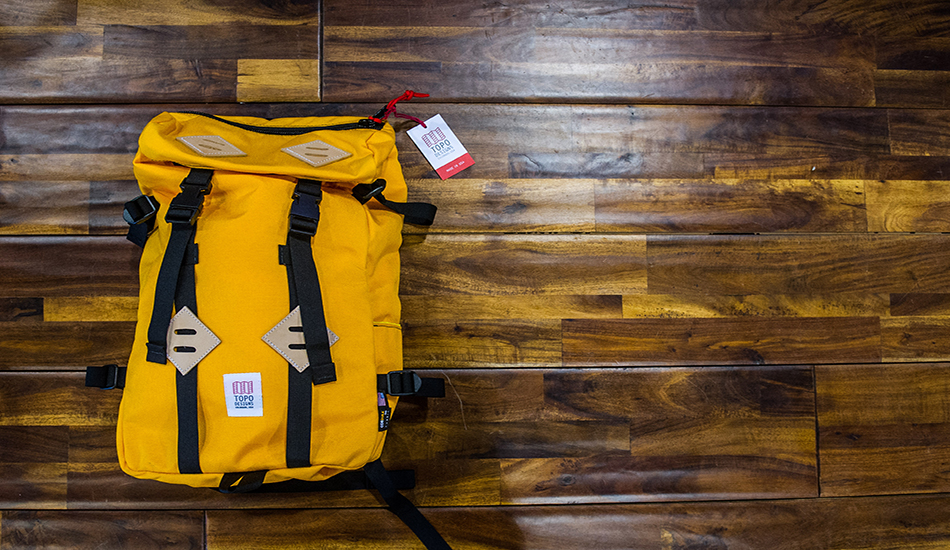 What has proven to be an instant classic, the Topo Designs Klettersack catches eyes. I actually have one of these - the Cordura is unbelievably durable and the bag serves at altitude and downtown alike. 