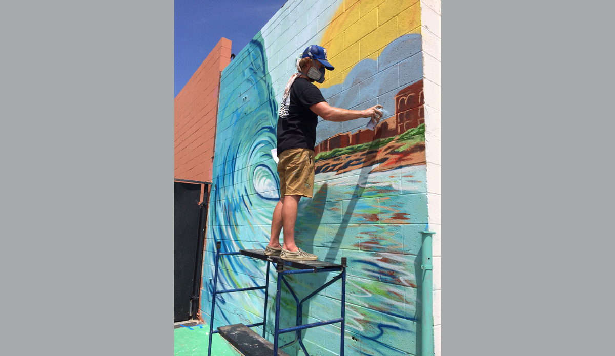 Birds Mural in work. Photo: <a href=\"https://www.skyewalkerart.com/\">Skye Walker</a>