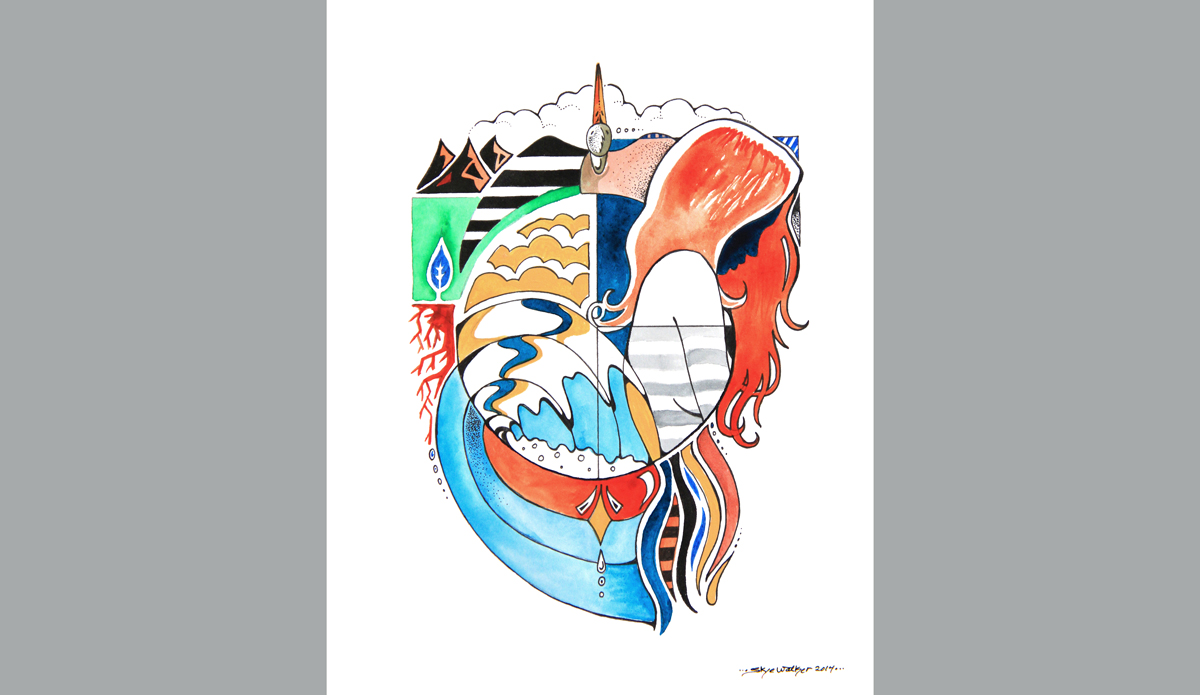 Connective, Ink and Watercolor on Rives BFK, 11”x14” Photo: <a href=\"https://www.skyewalkerart.com/\">Skye Walker</a>