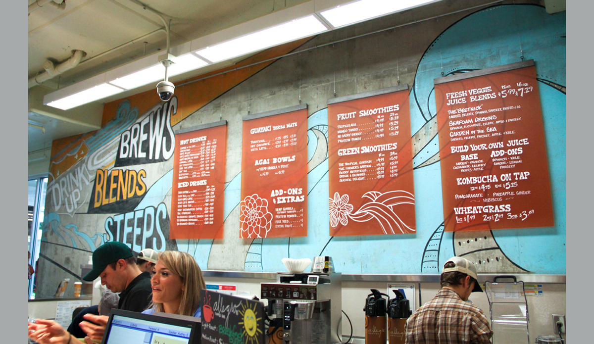 Whole Foods, Encinitas, CA, Latex Paint, 12\' x 8\' Photo: <a href=\"https://www.skyewalkerart.com/\">Skye Walker</a>