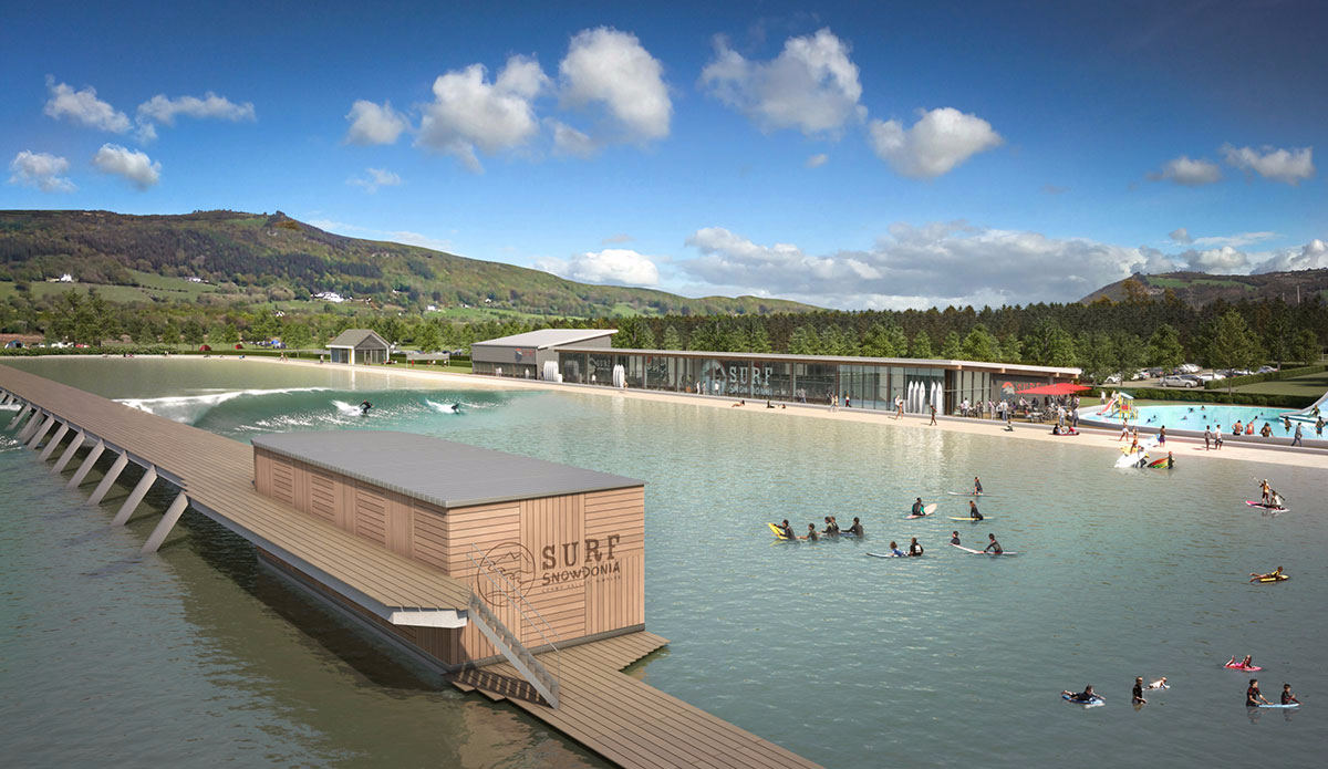 A CGI photo shows the final product at Surf Snowdonia, set to open August 1st, 2015. Photo: Surf Snowdonia