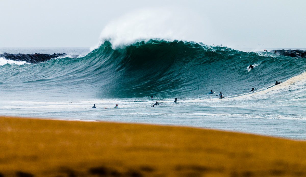 The swell came with teeth. Photo: <a href=\"https://www.corygehrphoto.com/TheGehrdenSurfing\" target=\"_blank\">Cory Gehr</a>