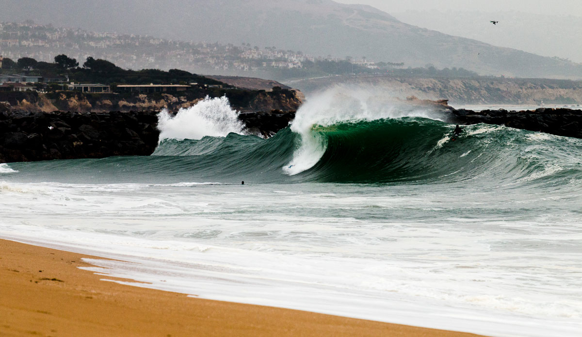 Yes, for reference, that is a ski on the corner of that ledge. Photo: <a href=\"https://www.corygehrphoto.com/TheGehrdenSurfing\" target=\"_blank\">Cory Gehr</a>