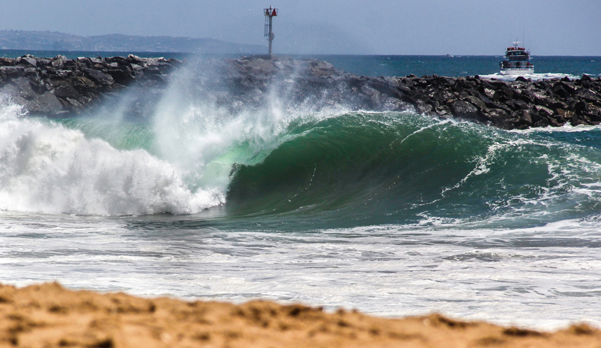 A perfect wave left unridden as many await the larger awaited sets. Photo: <a href=\"https://instagram.com/kaileyskelton\">@Kailey Skelton</a>